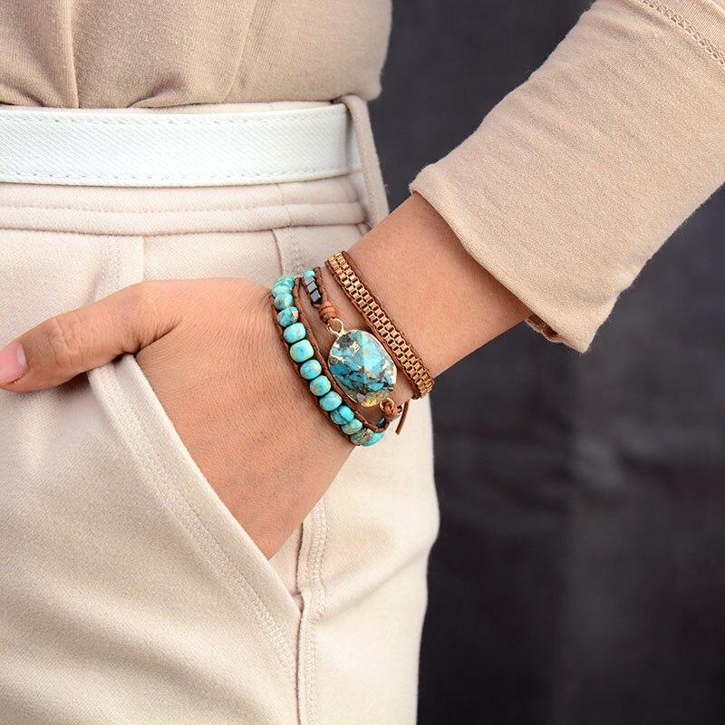 Elara Bracelet - Calming Turquoise Energy Wrap