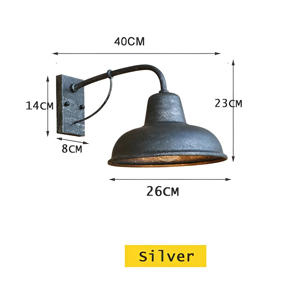 Vintage Barn Wall Lamp - Industrial Vintage Wall Lamp for Atmospheric Lighting