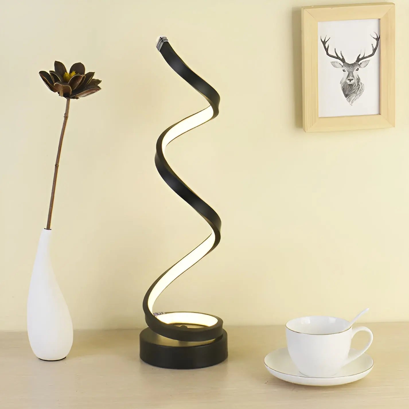 Elegant Spiral Glow LED Desk Lamp – Energy-Efficient, Durable & Eye-Friendly Design