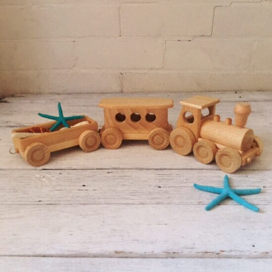 WoodenTrain - Toy with Detachable Wagons for Children
