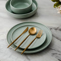 Minimalist Luxury Cutlery Set – 20--piece, Titanium & Stainless Steel