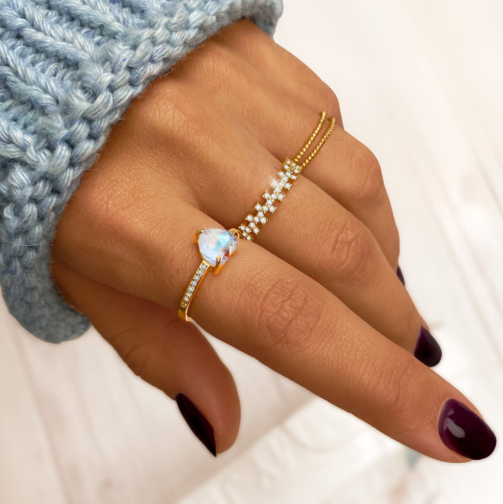 Lina Braided Double Ring - Elegance in Double-Layered Design
