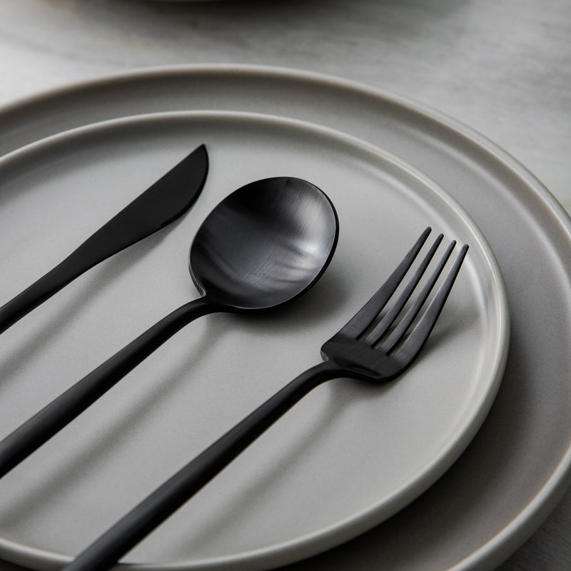 Minimalist Luxury Cutlery Set – 20-Piece, Titanium & Stainless Steel
