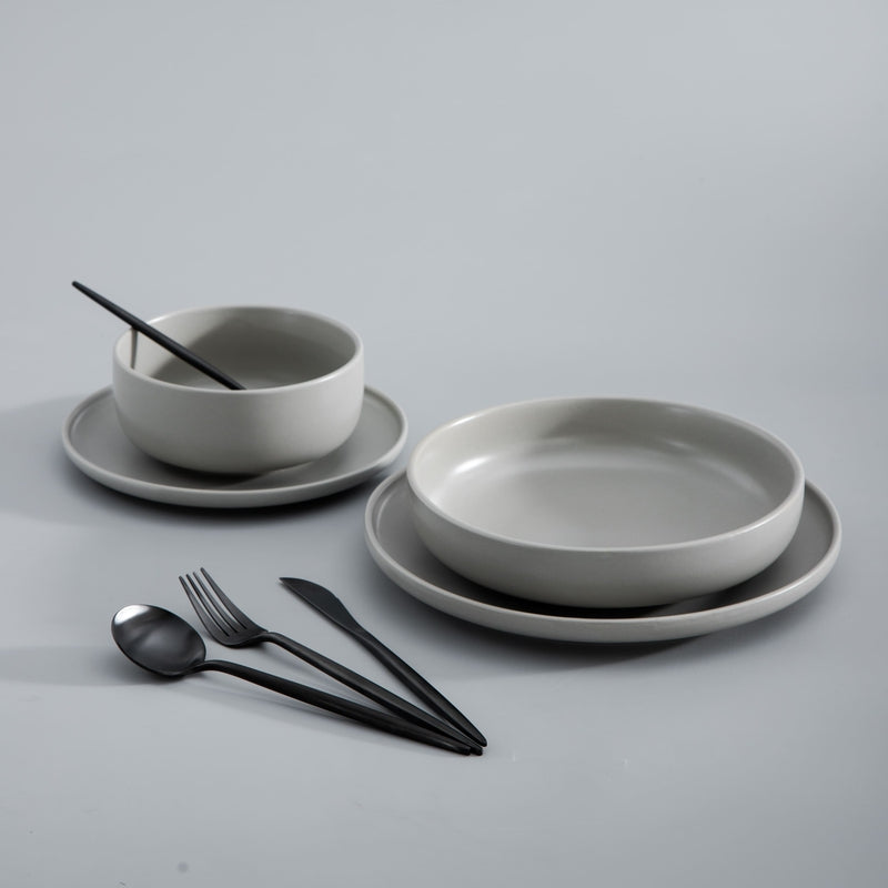 Minimalist Luxury Cutlery Set – 20-Piece, Titanium & Stainless Steel