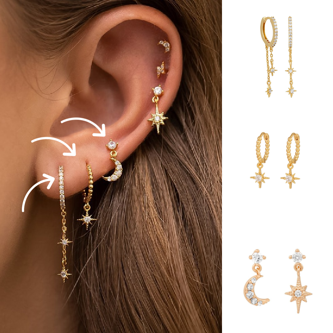 StarGlow Earrings - Magical Star Design Earrings