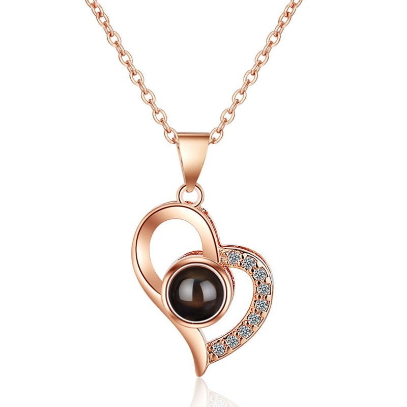 EternalLove Necklace – Heart-Shaped Necklace in 100 Languages