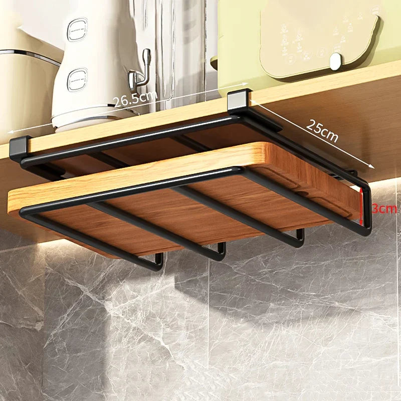 Stijlvolle Keuken Hang Organizer - Eenvoudige Installatie Zonder Boren