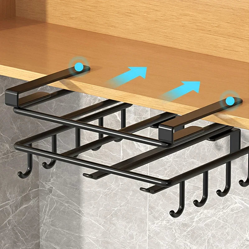 Stijlvolle Keuken Hang Organizer - Eenvoudige Installatie Zonder Boren