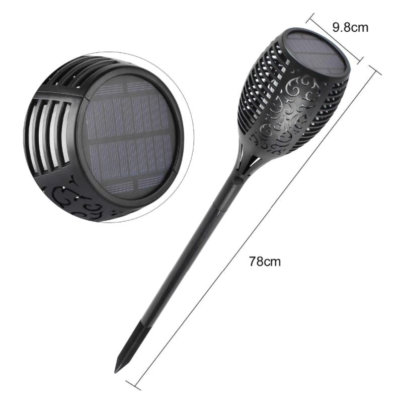 LED Solar Garden Torches Deluxe 96 LED (4 Pieces)