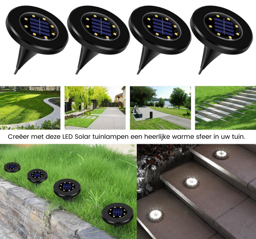 LED Solar Garden Lights Deluxe (Black edition) - Create a wonderful atmosphere in your garden!