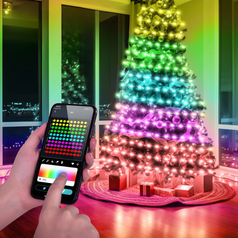 TwinkleGlow Christmas Lights - Magical RGBIC String Lights for Parties