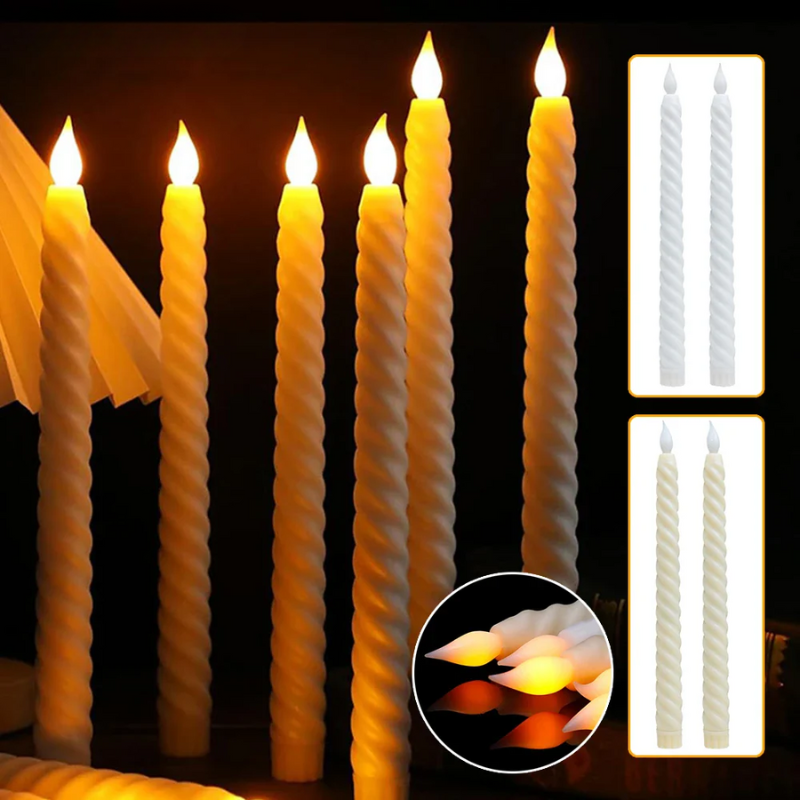 Candlestick LED Candles - Elegant Long 3D LED Candles