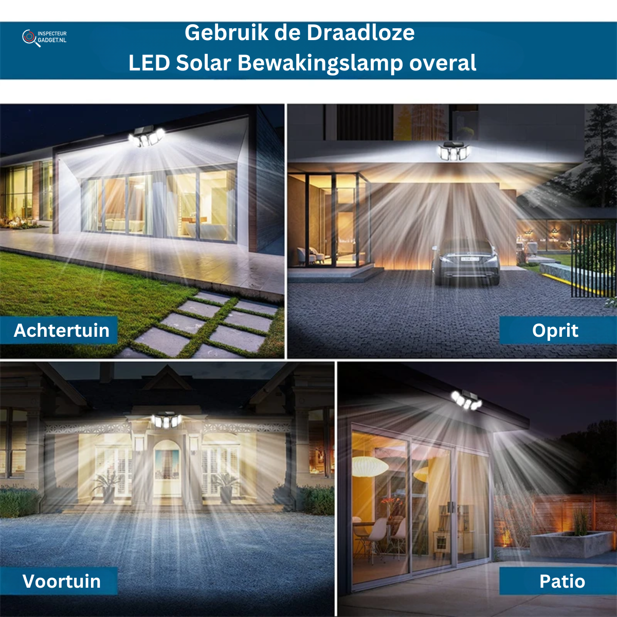 Wireless LED Solar Security Light - 100% Solar Powered!