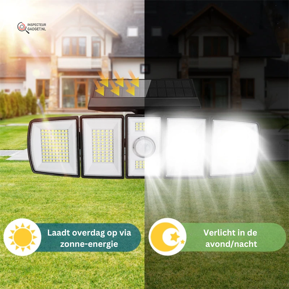 Wireless LED Solar Security Light - 100% Solar Powered!