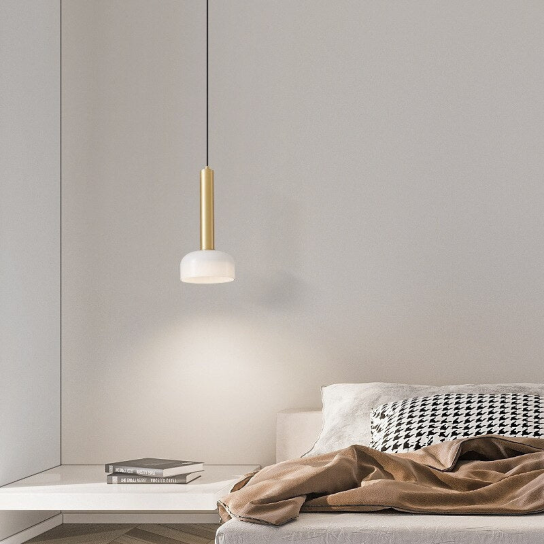 Luxury Minimalist LED Pendant Light in Copper – Adjustable and Elegant