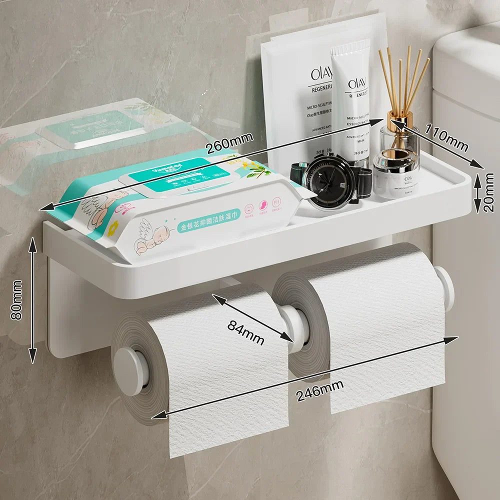 LuxeHold – Stylish Multifunctional Toilet Roll Holder