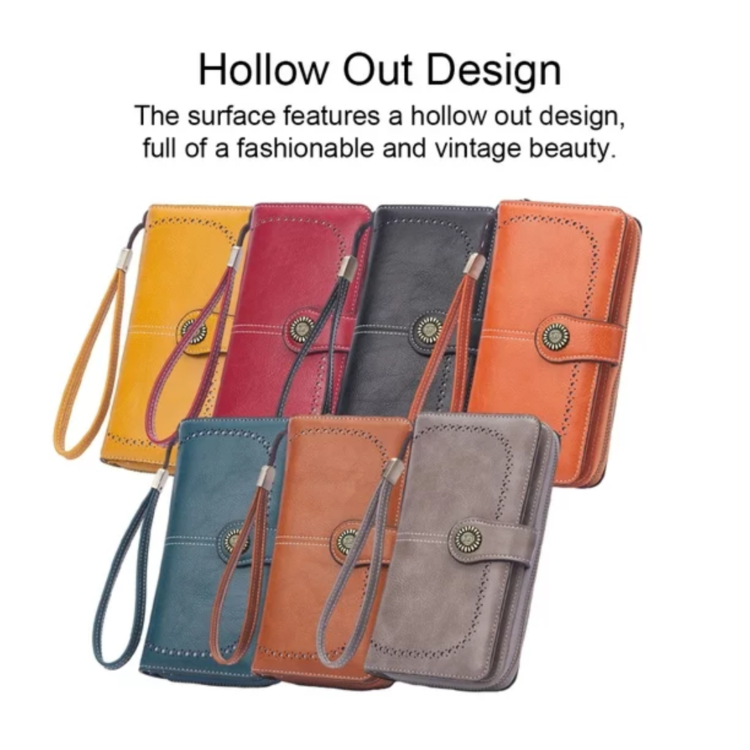 LeatherMax - Stylish Leather Wallet with Wrist Strap