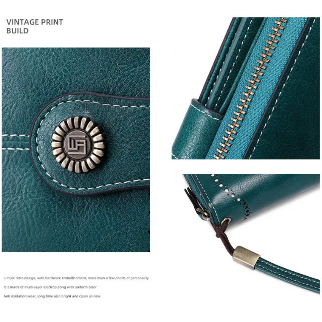 LeatherMax - Stylish Leather Wallet with Wrist Strap