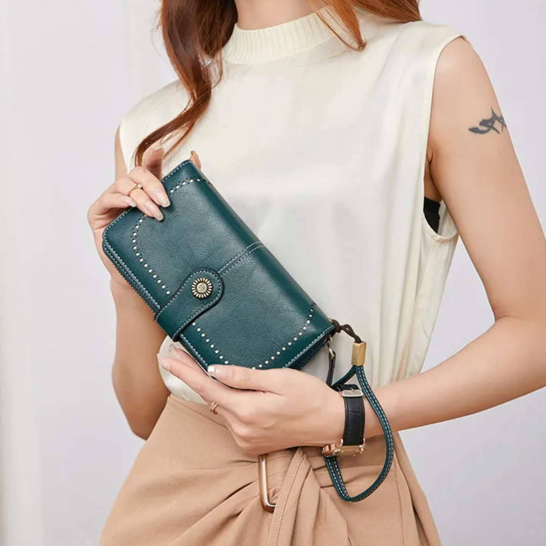 LeatherMax - Stylish Leather Wallet with Wrist Strap