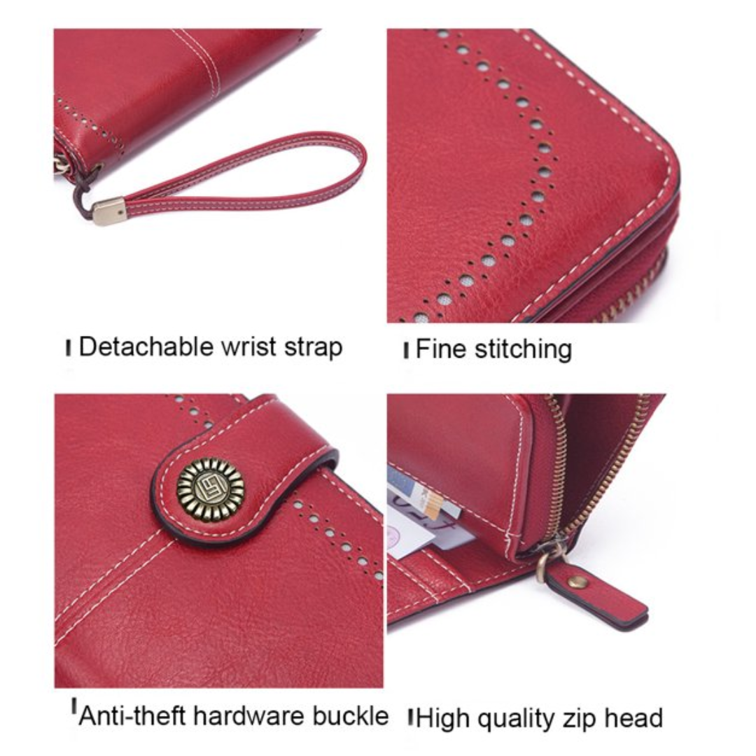 LeatherMax - Stylish Leather Wallet with Wrist Strap