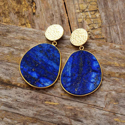 CelestialLuxe Earrings – Protective Lapis Earrings