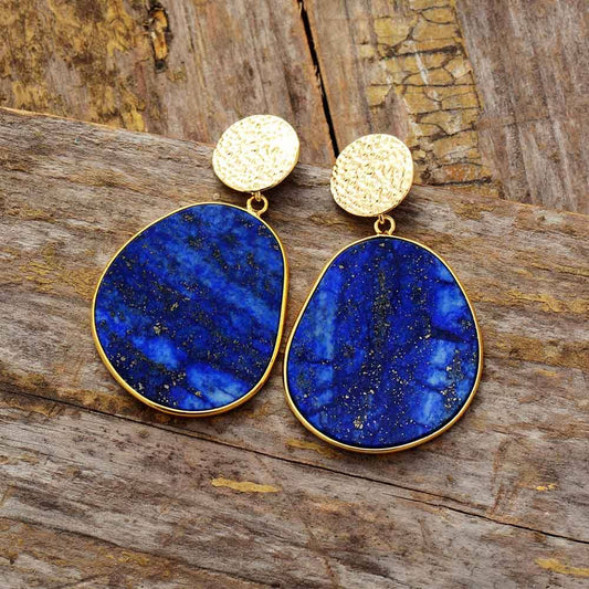 CelestialLuxe Earrings – Protective Lapis Earrings
