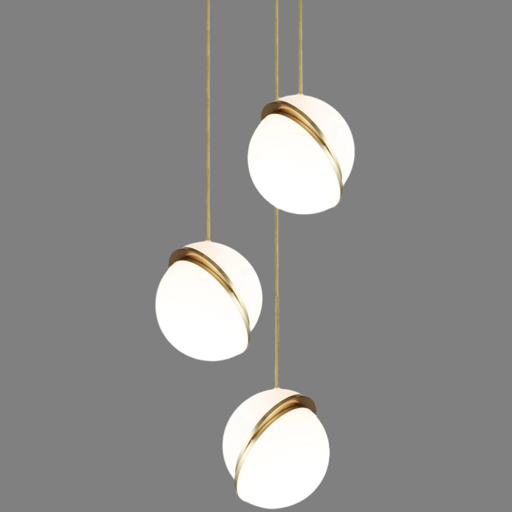 CielCourbe Lamp - Luxury Moonlight Pendant Lamp made of Acrylic and Brass
