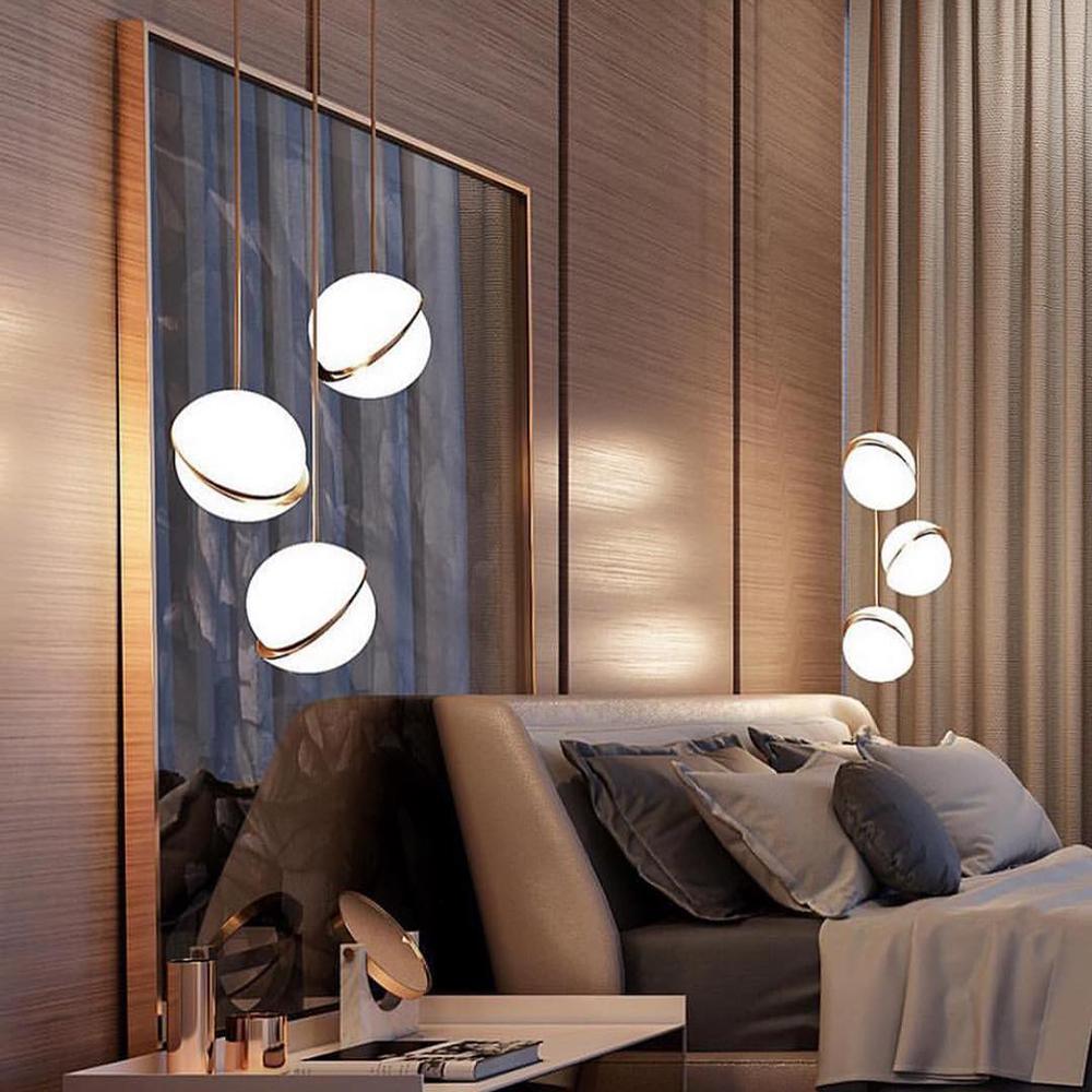 CielCourbe Lamp - Luxury Moonlight Pendant Lamp made of Acrylic and Brass