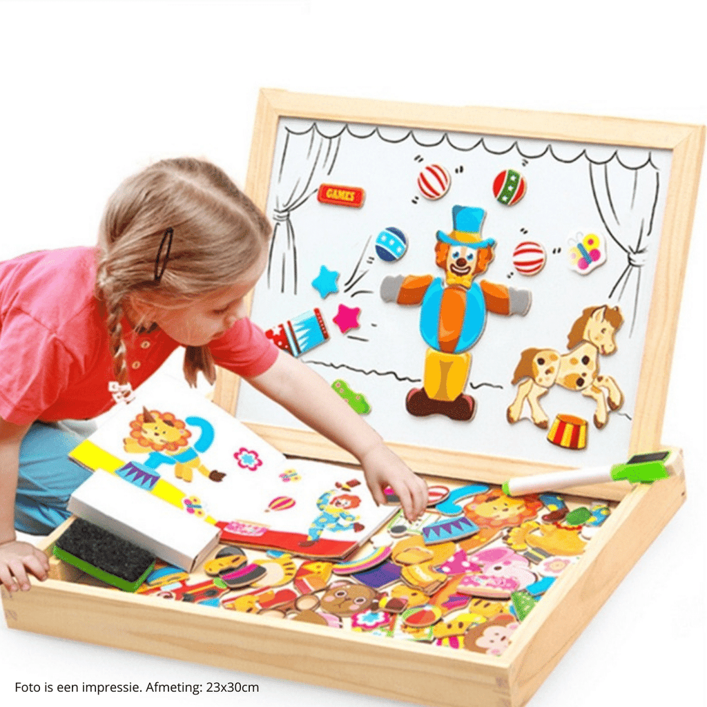 DrawPlay Board - Creative Wooden Magnetic Chalkboard