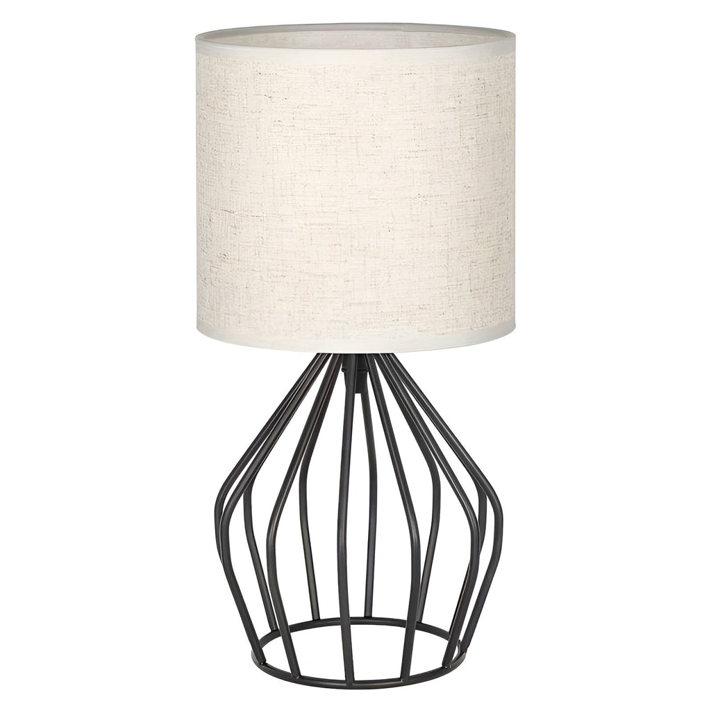 Elegant Table Lamp with Linen Shade and Metal Base – Perfect Lighting