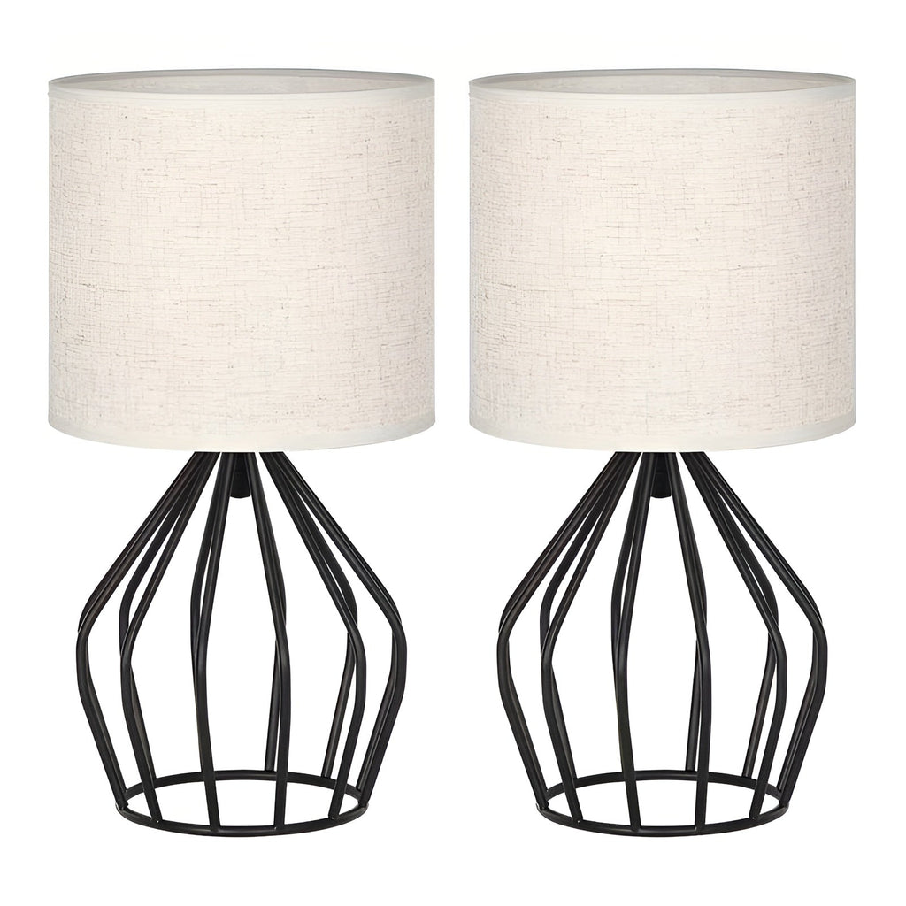 Elegant Table Lamp with Linen Shade and Metal Base – Perfect Lighting