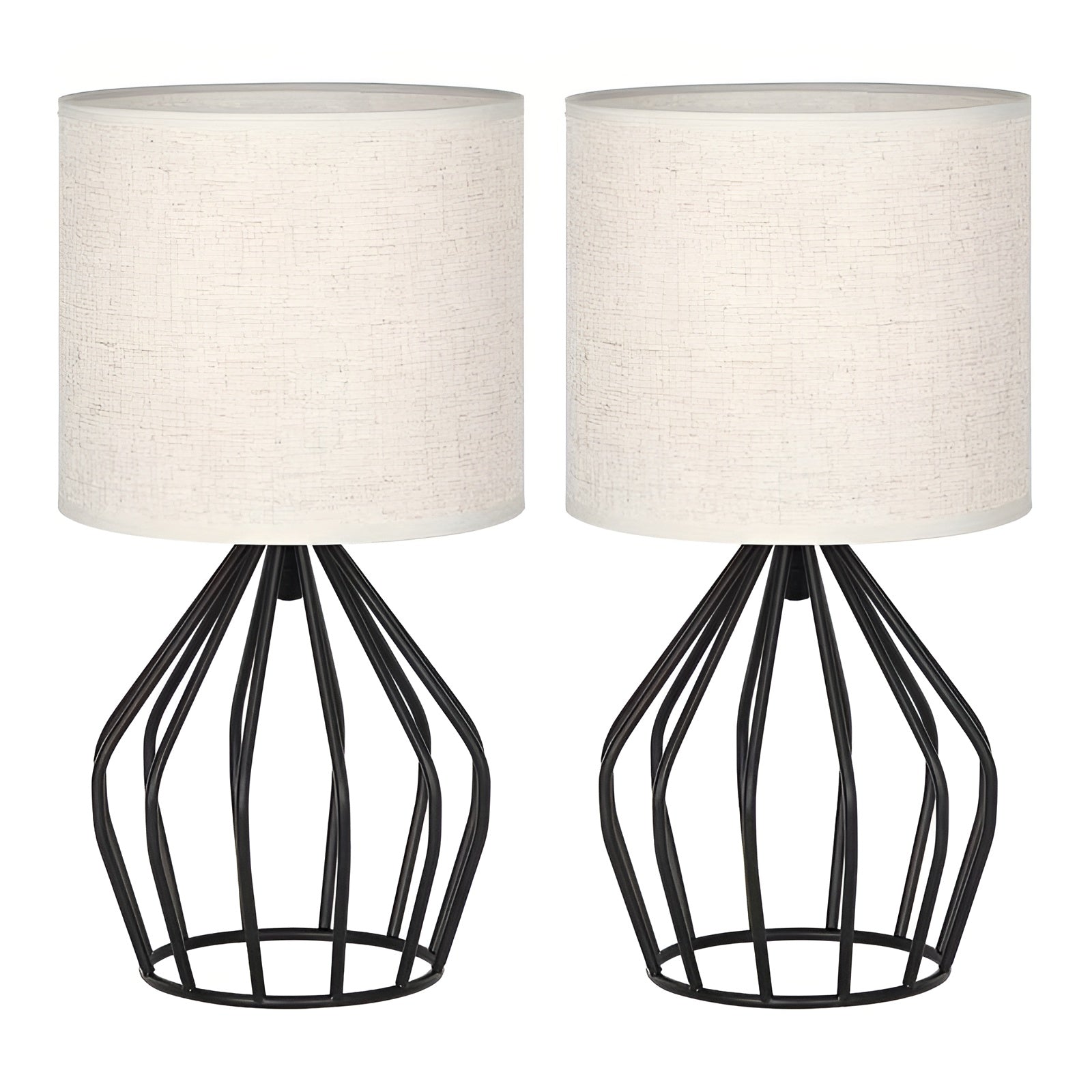 Elegant Table Lamp with Linen Shade and Metal Base – Perfect Lighting
