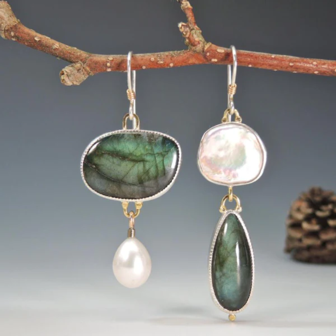 Arabelle Earrings - Elegant Vintage Stone Earrings