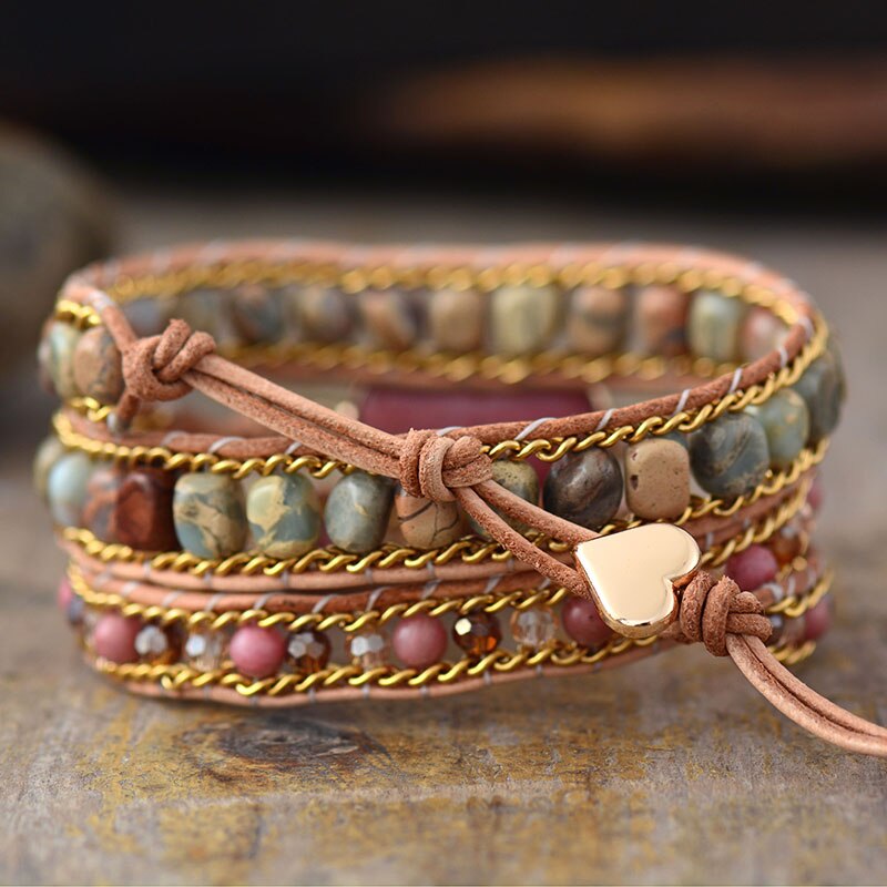 Rhodochrosite Heart Bracelet – Helende Energie voor Jouw Ziel