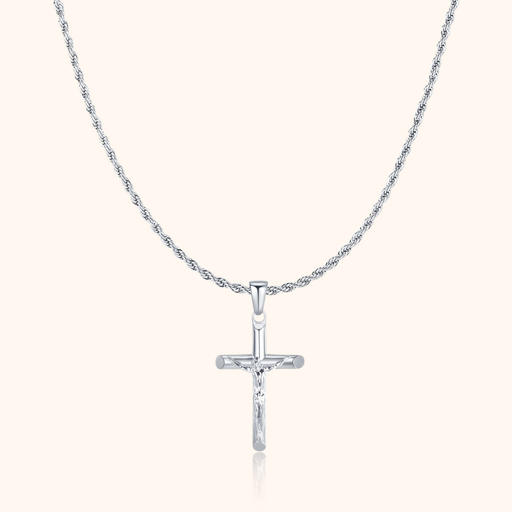 Stylish Men's Necklace with Cross - Salvator Elegance