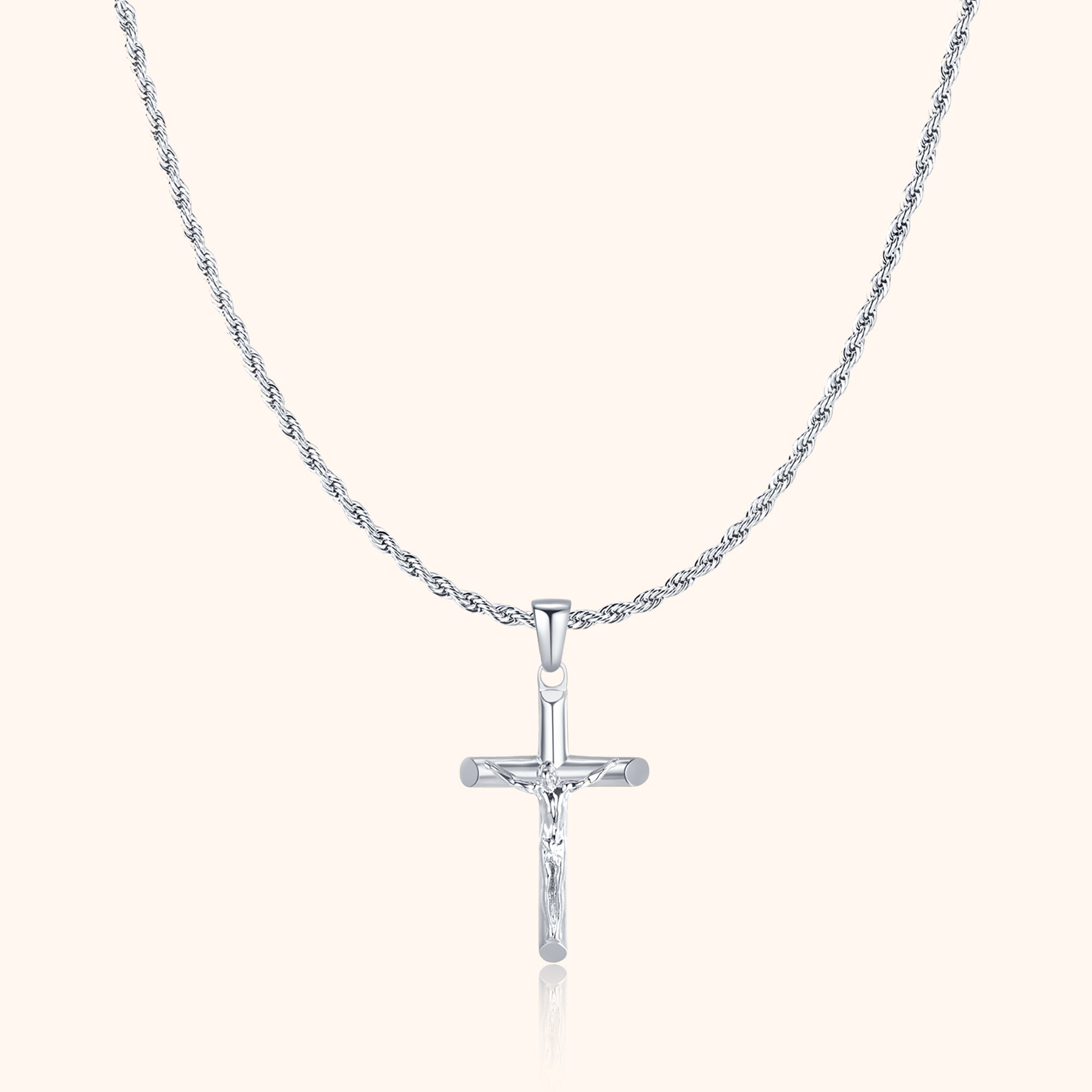 Stylish Men's Necklace with Cross - Salvator Elegance