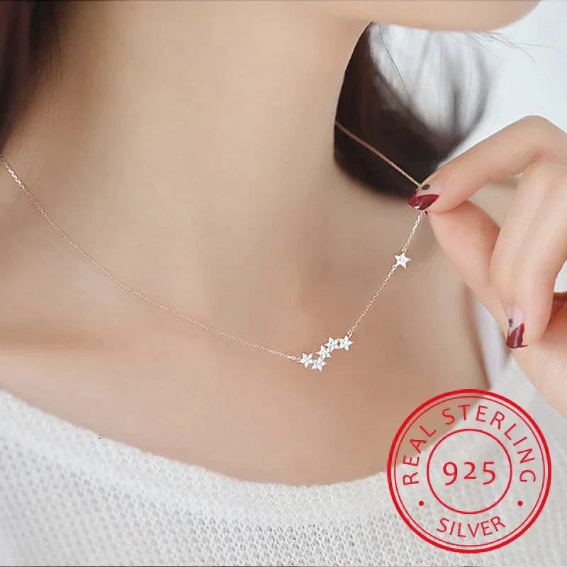 StarGleam Necklace - Stylish Silver Star Necklace
