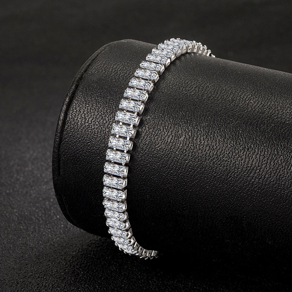 Beautiful Crystal Bracelet Made of High-Quality 925 Sterling Silver