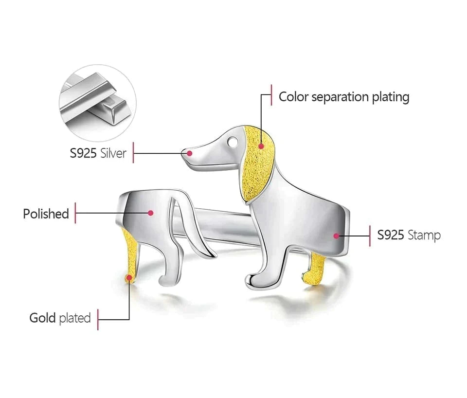 Cute Dachshund Ring - Perfect for Animal Lovers!