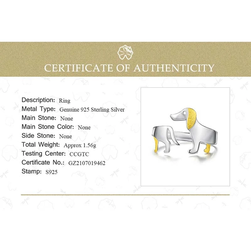 Cute Dachshund Ring - Perfect for Animal Lovers!