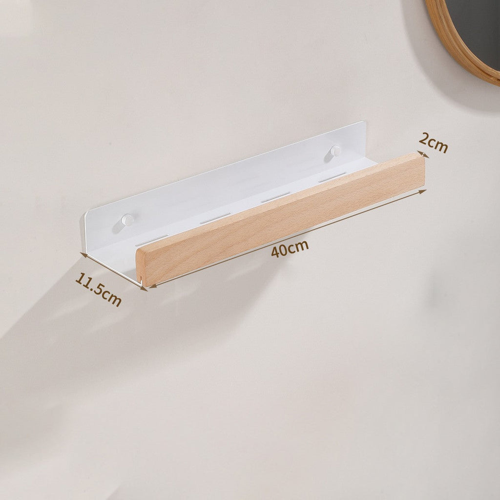 Woodify Wall Shelf - Stylish Shower Rack Without Drilling