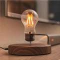 LevitaLux - Walnut Light Bulb with Flowing Base