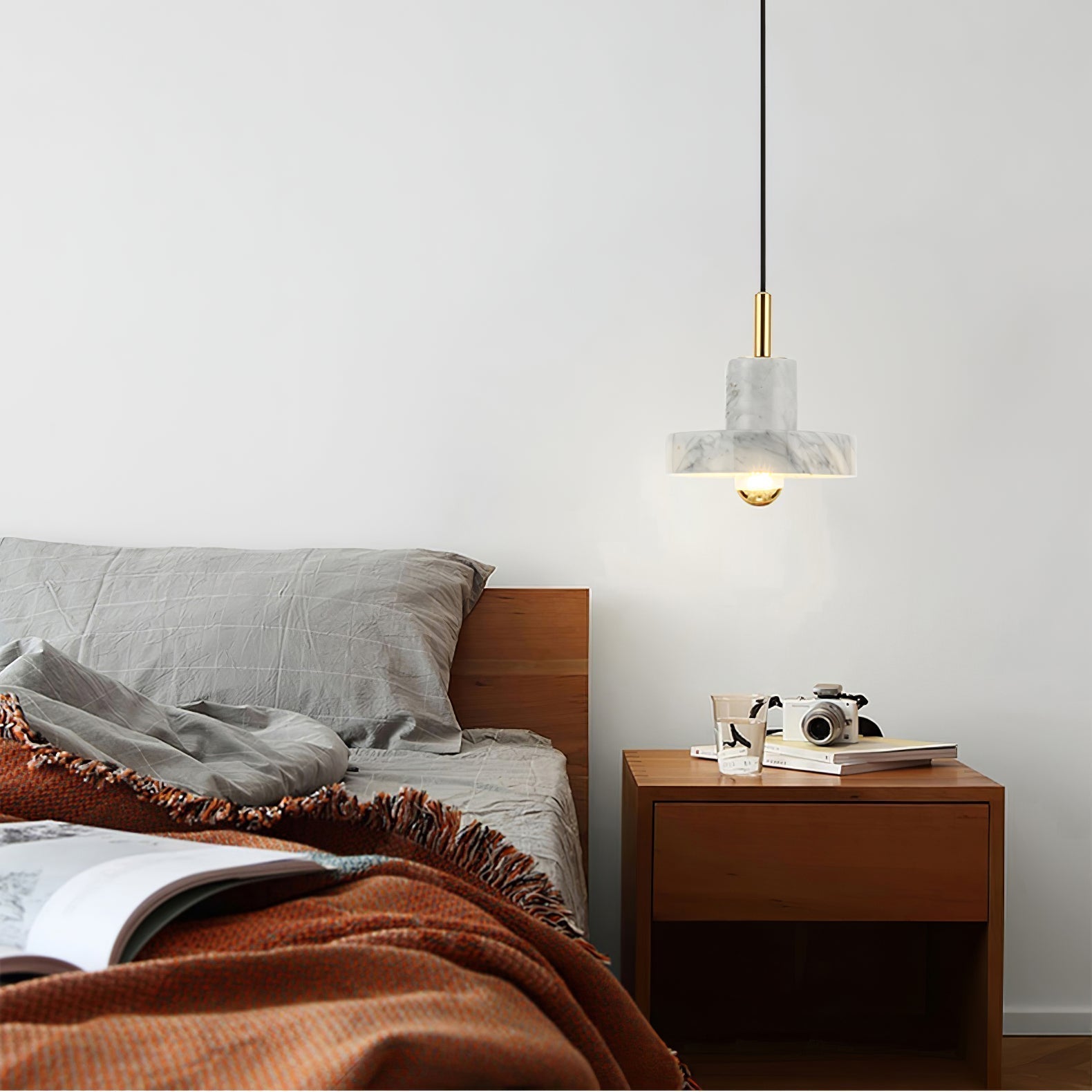 Marbello Luxe - Adjustable Marble Metal Pendant Light