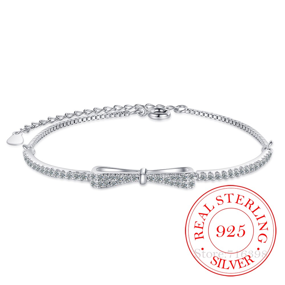 SparkleTennis Bracelet - Elegant Silver Bracelet with Zirconia