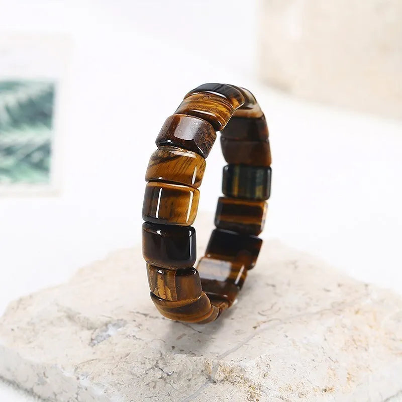 Vibrating Tricolor Tiger's Eye Bracelet | Empowerment and Elegant Design
