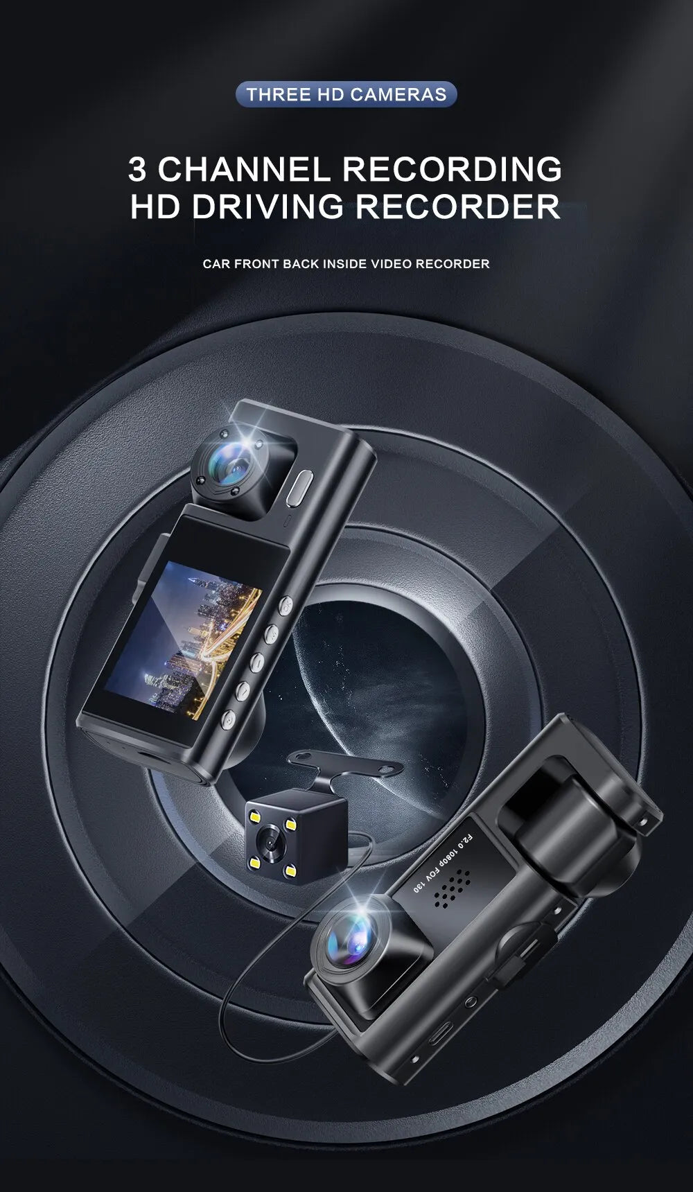 VisionPro - Dashcam with Night Vision & IR Technology