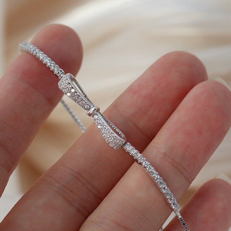 SparkleTennis Bracelet - Elegant Silver Bracelet with Zirconia