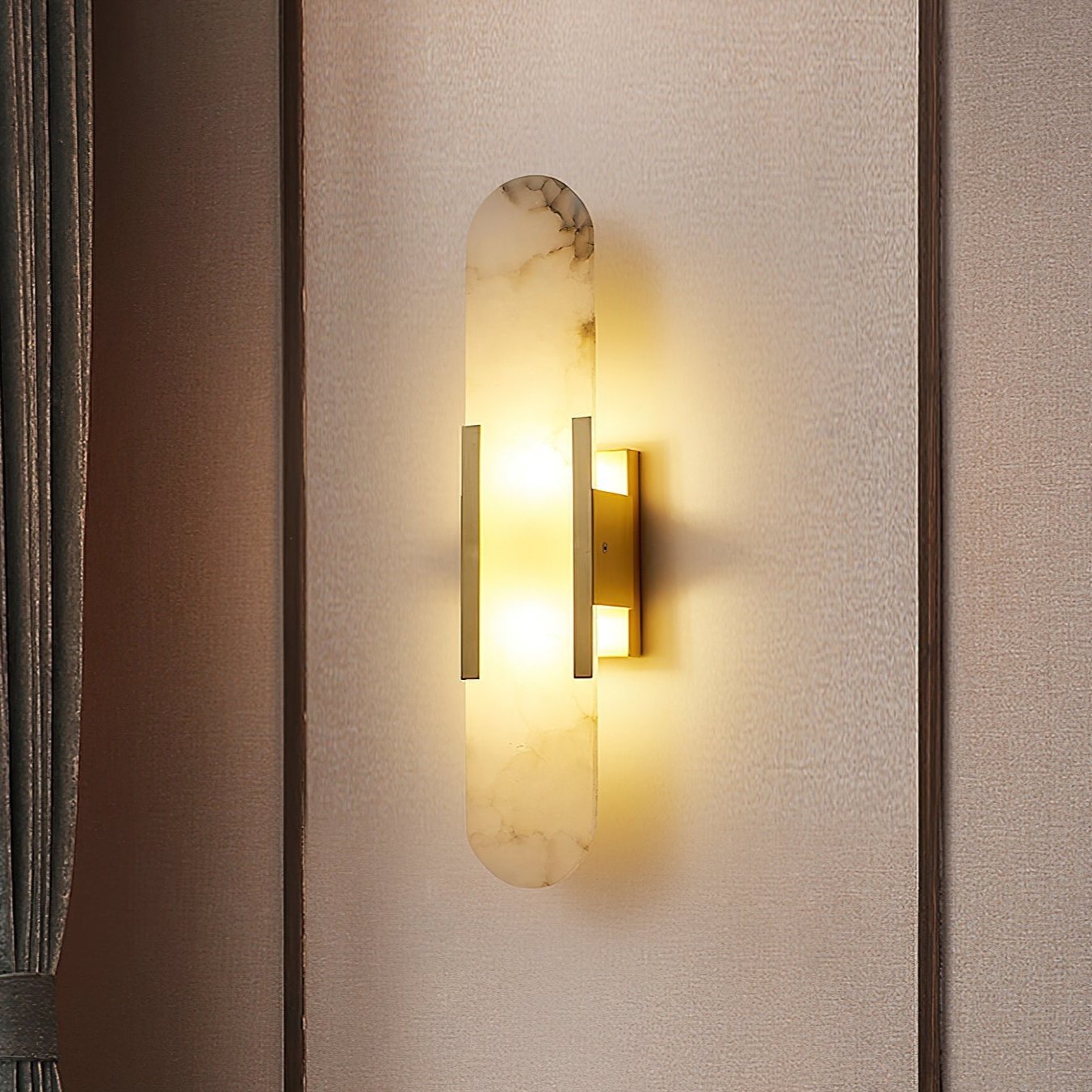 Elegant Blend - Handmade Alabaster Wall Lamp