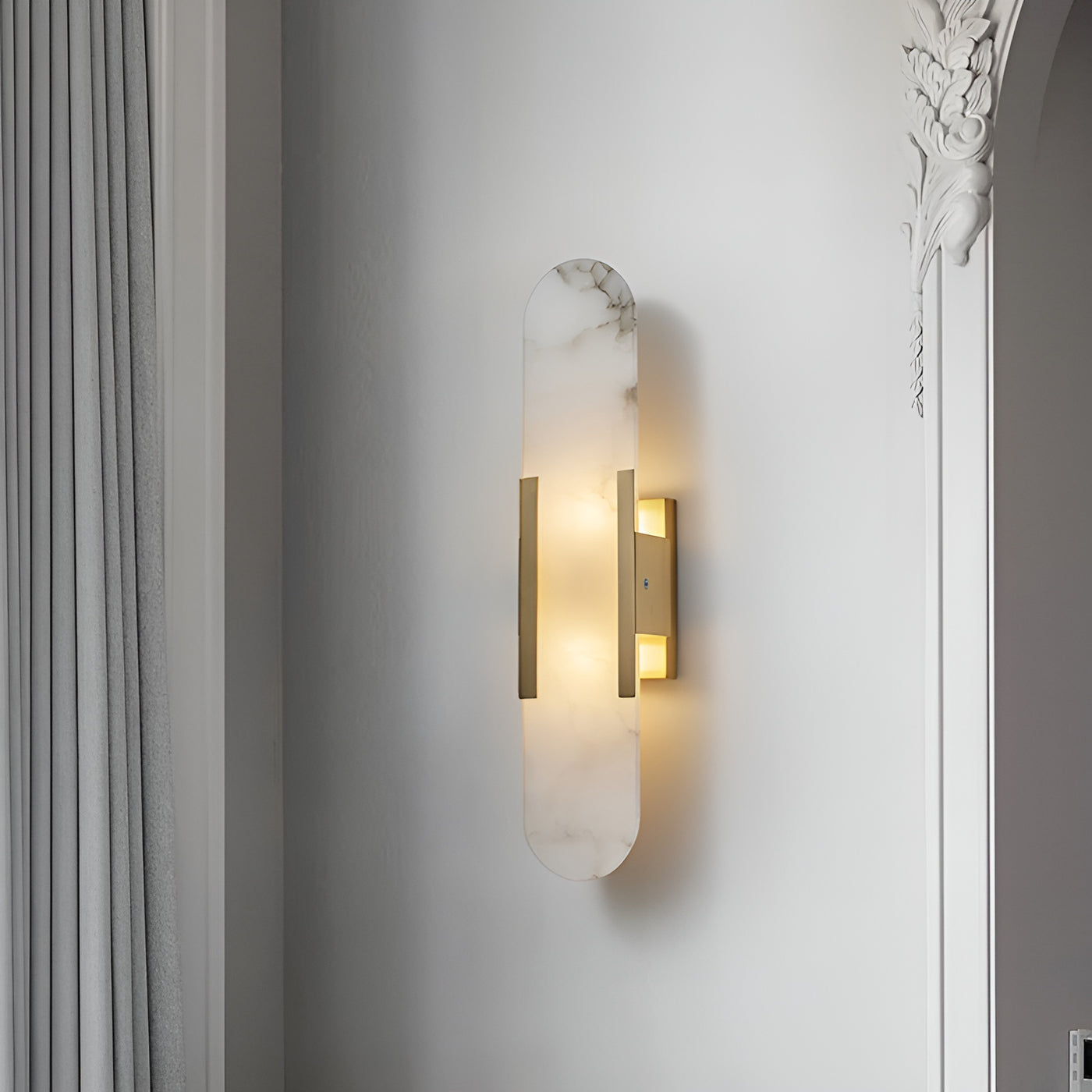 Elegant Blend - Handmade Alabaster Wall Lamp