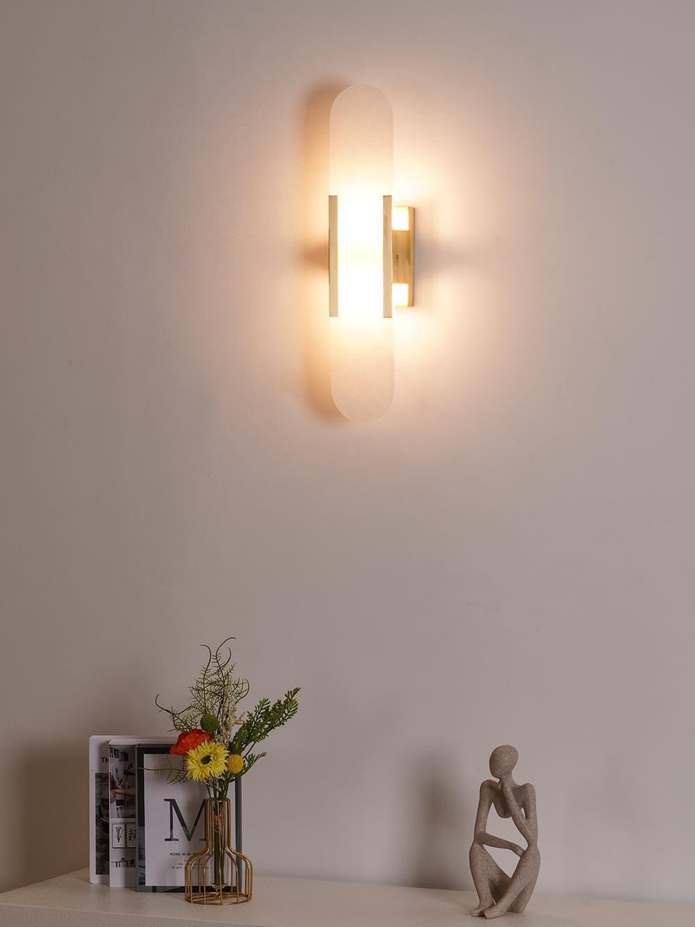 Elegant Blend - Handmade Alabaster Wall Lamp